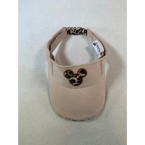 Disney Parks Animal Kingdom Animal Cheetah Print Mickey Visor Hat Cap Adult Size - Picture 3 of 8